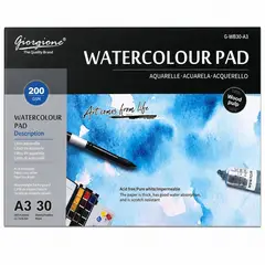 GIORGIONE - Block Acuarela G-WB30 A3 200 g · 30 Hojas