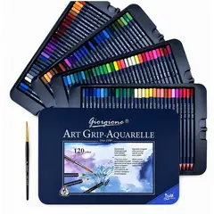GIORGIONE - Set 120 Lápices Acuarelables Art Grip + Pincel