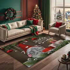 GENERICO - ALFOMBRA NAVIDEÑA 200X300 GRIS GNOMO TFI
