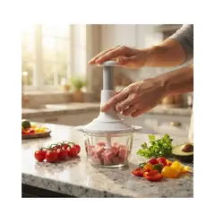 GENERICO - Picador De Verduras Manual Cortador Cebolla ajo 2 Litros