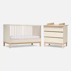BABYROSEN - Set de Cuna + Cómoda Panna Cotta