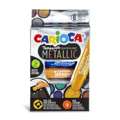 CARIOCA - Témperas Sólidas Temperello Metallic 6 Unidades