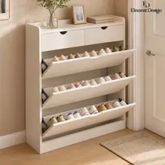 ELEMENT DESIGN - Zapatero Organizador Delgado de 3 Niveles 100x17x130 cm