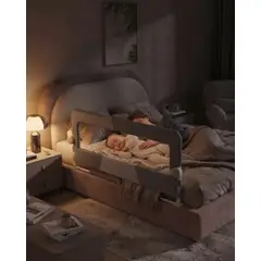 GENERICO - 1 Baranda de Seguridad Abatible para Cama Infantil 150 cm