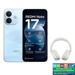 XIAOMI - REDMI Note 17 Pro 5GAzul 6G RAM 256G ROM+REDMI Headphones Neo Sand Blanco