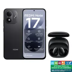 XIAOMI - REDMI Note 17 5G Negro 6G RAM 256G ROM+REDMI Buds 6 play Negro