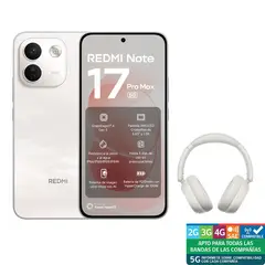 XIAOMI - Redmi Note 17 PRO Max 5G Blanco 8G RAM 256 ROM+REDMI Headphones Neo Obsidian Blanco