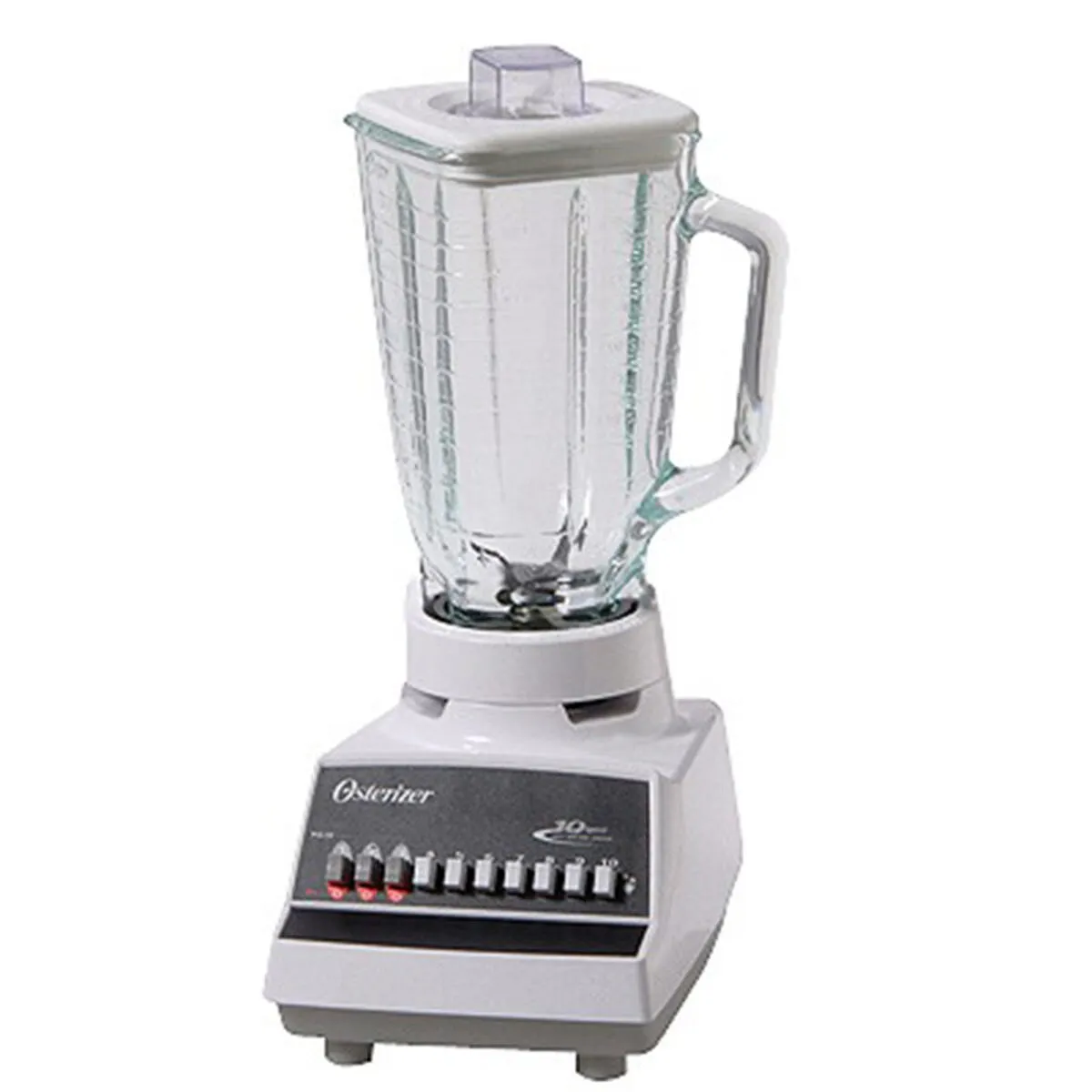 Licuadora Juguera Oster Clásica 10 Velocidades 300W Jarra Vidrio 1,25 L Pica Hielo Blanca, marca OSTER - Foto 2