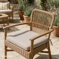 SUNSEEKER - Cojín Silla Exterior Taupe Moderno 40x40x4 cm