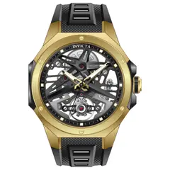 INVICTA - Reloj análogo Celestial para hombre 43 mm negro con pulsera de goma modelo IN-69538