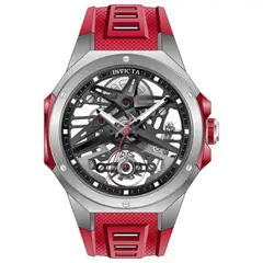 INVICTA - Reloj análogo Celestial para hombre 43 mm rojo con pulsera de goma modelo IN-69540
