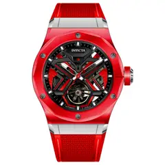 INVICTA - Reloj análogo Celestial para hombre 45 mm rojo con pulsera de goma modelo IN-69542
