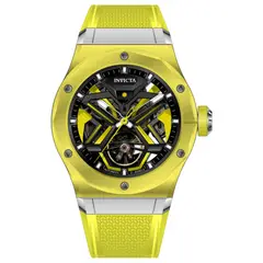 INVICTA - Reloj análogo Celestial para hombre 45 mm amarillo con pulsera de goma modelo IN-69544