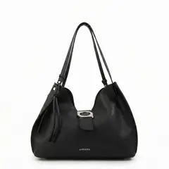 AMPHORA - Cartera tote lirai negro