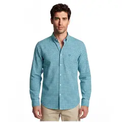 POTROS - CAMISA CASUAL MANGA LARGA OXFORD CUADROS CÓRDOBA