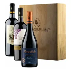 ESPALDARES DEL MAIPO - Pack 3 Vinos Gran Reserva Premium 12 Piernas, Devoción y Tierra Bella 750 cc