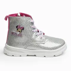 DISNEY - Botin Niña Brillos Minnie Plateado