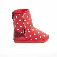 DISNEY - Bota Chiporro Niña Puntos Minnie Rojo