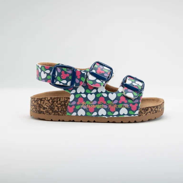 Sandalias Niña Minnie Flowers Azul