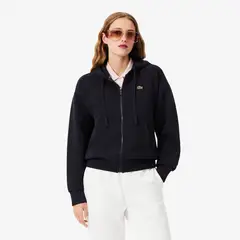 LACOSTE - Poleron Mujer Con Capucha Y Cremallera Azul