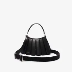 LACOSTE - Bolso Unisex De Piel Pequeño Lenglen Runway Negro