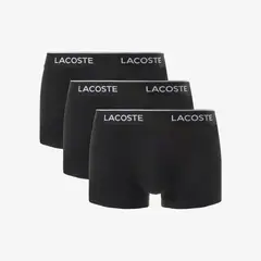 LACOSTE - Pack 3-Calzoncillos Hombre De Algodón Elástico Negro