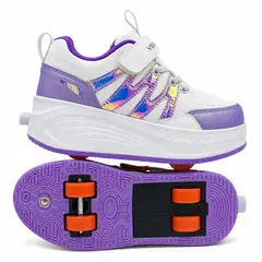 VERAZZI - Zapatillas con Ruedas tipo patín 4 ruedas