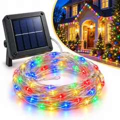 DOPA - Guirnalda Alambre Solar Led 30m Luz Multicolor Decorativa