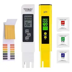 GENERICO - Medidor De Ph Digital+calibración De Polvo+tds Y Ec+papel Ph LABG