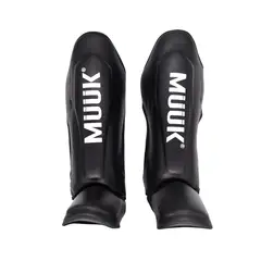 MUUK - CANILLERA DE COMBATE ARTES MARCIALES PRO COLOR NEGRO TALLA M