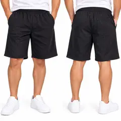 AAYO MODA - Short Hombre Franela Algodon Deportivo Con Bolsillos S-XL