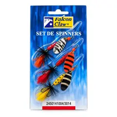 FALCON CLAW - Kit Señuelos Pesca Spinner Con Mosca 3 Uds