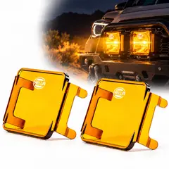 HELLA - Par De Tapas Ámbar 3.2 Para Faros Led Mica Antiniebla