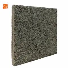 BUDNIK - Baldosa Alta Resistencia Colonial Mármol Gris Volcán Arroz 40 x 40 x 3.8 cm