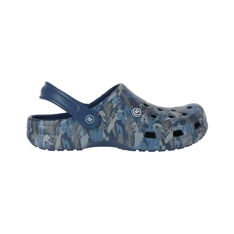 Zuecos Hombre Air Estampado Azul