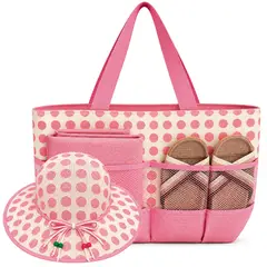 IRM - Set Bolso De Playa Con Sombrero Chalas Y Tapete Playero