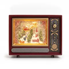 GENERICO - Adorno Navideño TV Retro Viejito Pascuero Musical Usb