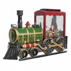 GENERICO - Adorno Navideño Tren Viejito Pascuero Musical Luz USB