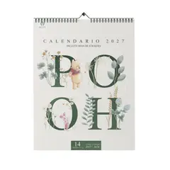 ASCOTT - Calendario Pared Winnie Pooh Floral Garden 2027 30x40