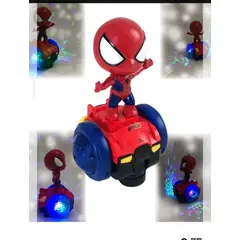 GENERICO - Juguete Hombre Araña Con Luces Y Musica Giro 360 Anti Choque