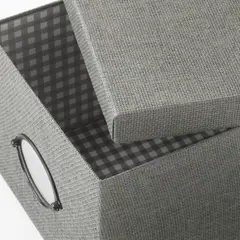 IKEA - KVARNVIK N caja+tapa 25x35x20 gris