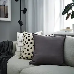 IKEA - GURLI N funda cojín 50x50 Gris oscuro RECY