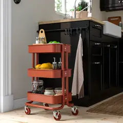 IKEA - RÅSKOG carro 28x38x61 ocre rojizo