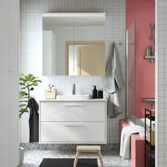 IKEA - LETTAN botiquín baño 100x15x95 efectoespejo/espejo