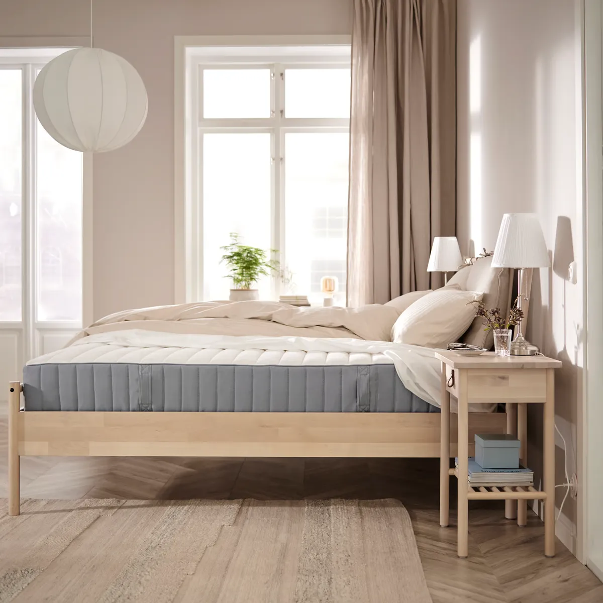 IKEA - VALEVÅG colchón 180x200 firme/azul costeño