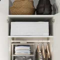 IKEA - STUK org ropa 51x51x18 blanco/negro