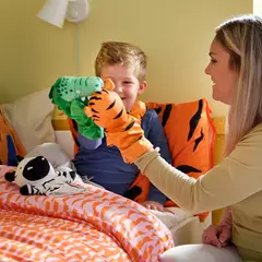 IKEA - NATTHÄGER Títeres cocodrilo cebra/tigre multicolor