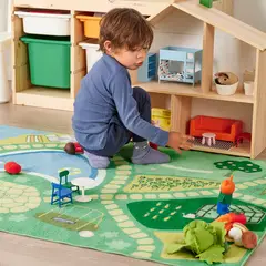 IKEA - HUSSPARV alfombra 100x133 verde