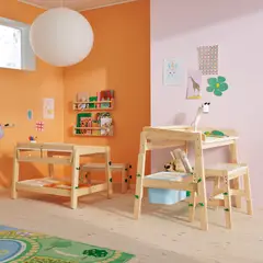 IKEA - FLISAT banca infantil altura regulable/verde