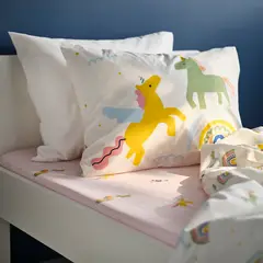 IKEA - BARNDRÖM sábana bajera 90x200 rs/unicornios 1un